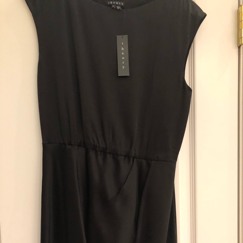 Theory NWT Arena black sleeveless dress size 2.